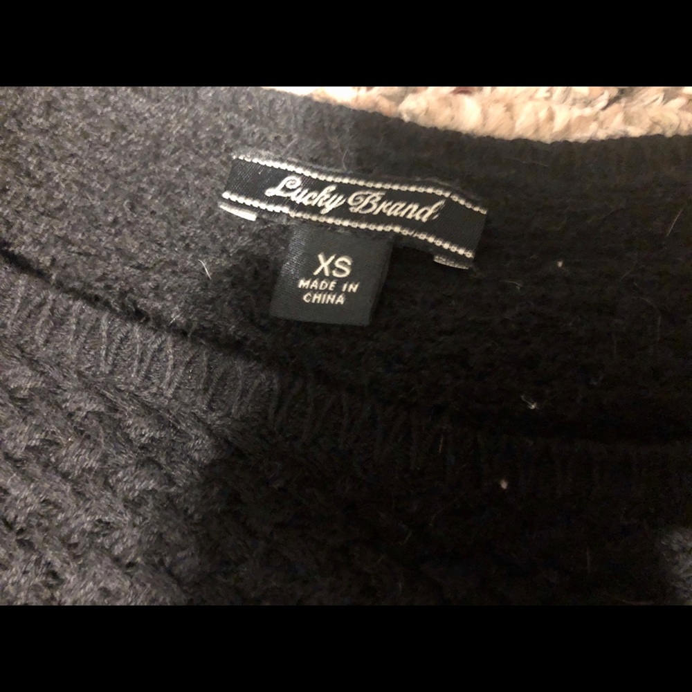 Lucky Brand Black Sweater with detailing - Picture 4 of 5